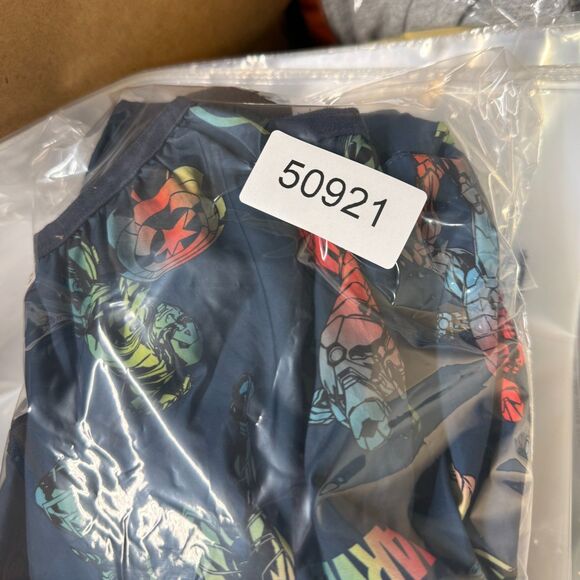 H&M Jacket Toddler Boys 3/4T Blue Marvel Print Full Zip Hooded Long Sleeve - Picture 4 of 4